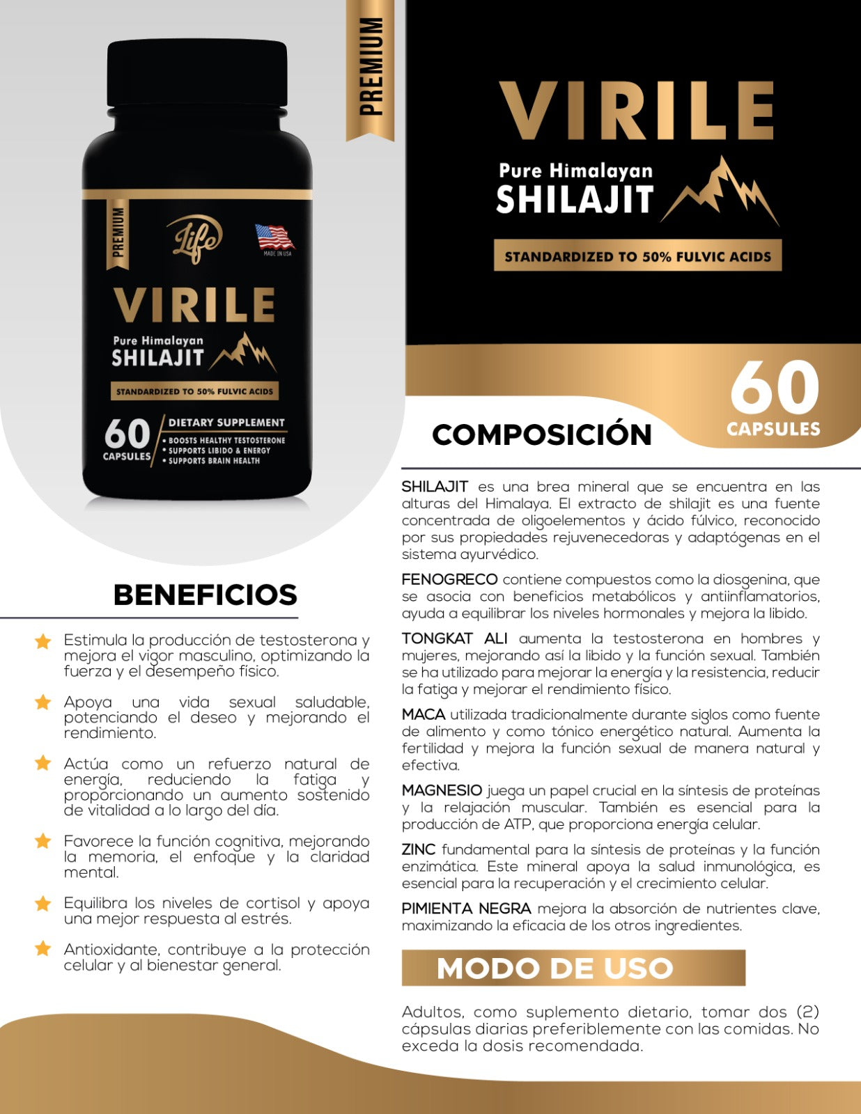 VIRILE PURE HIMALAYAN SHILAJIT