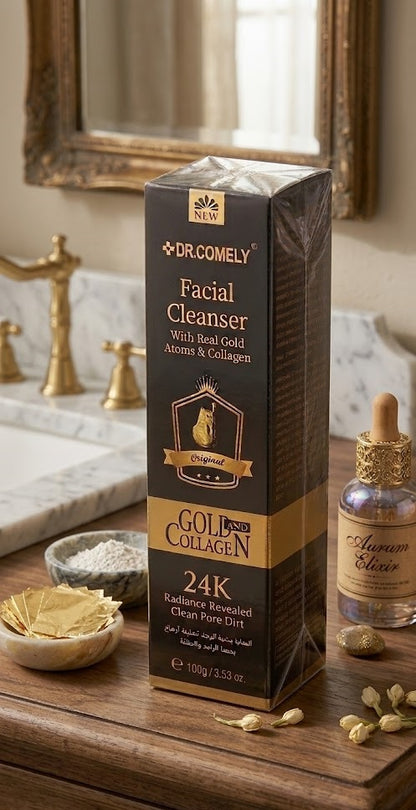 LIMPIADOR FACIAL DR. COMELY CON ÁTOMOS DE ORO REAL Y COLÁGENO