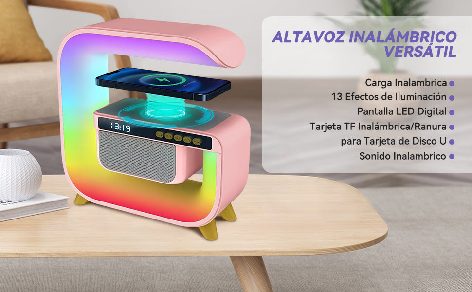 LAMPARA LED CON CARGADOR Y BOCINA