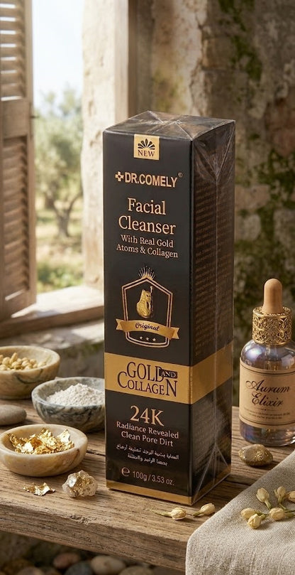 LIMPIADOR FACIAL DR. COMELY CON ÁTOMOS DE ORO REAL Y COLÁGENO