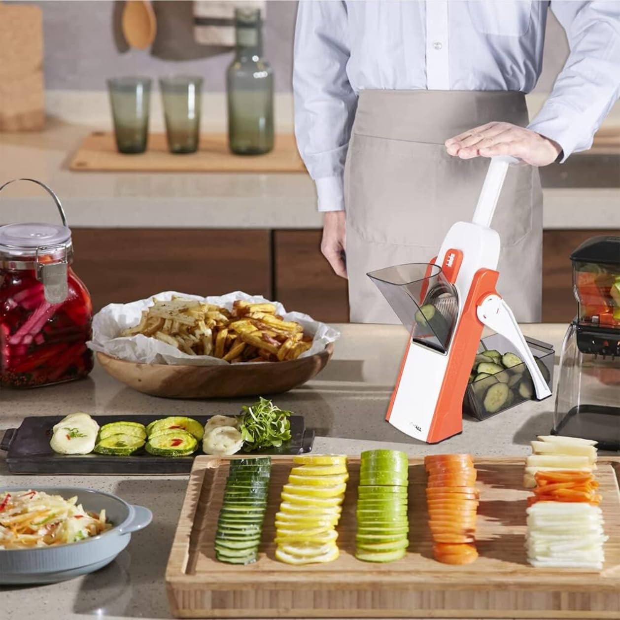 CORTADOR DE ALIMENTOS CON MANDOLINA