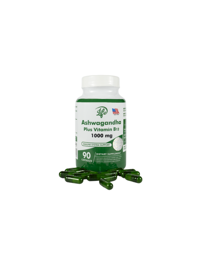 ASHAWAGANDA (BODEGA(GINSENG INDIO) + B12 X 90 CAPSULAS