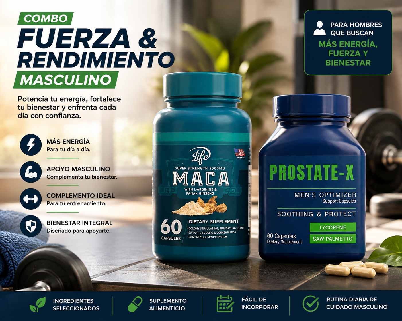 COMBO ALFA VITALITY PACK MACA LIFE + PROSTATE X