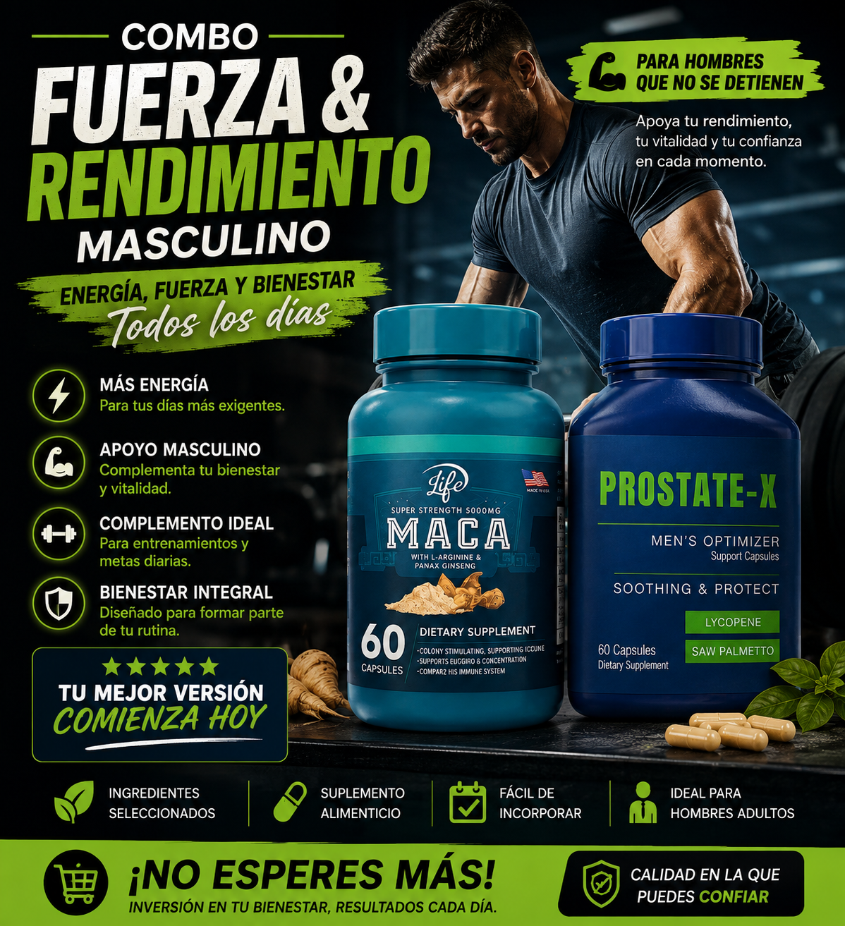 COMBO ALFA VITALITY PACK MACA LIFE + PROSTATE X