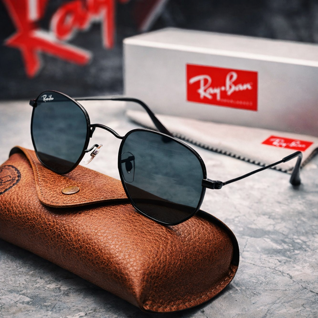 RAYBAN HEXAGONAL NEGRO+ESTUCHE TIPO ORIGINAL