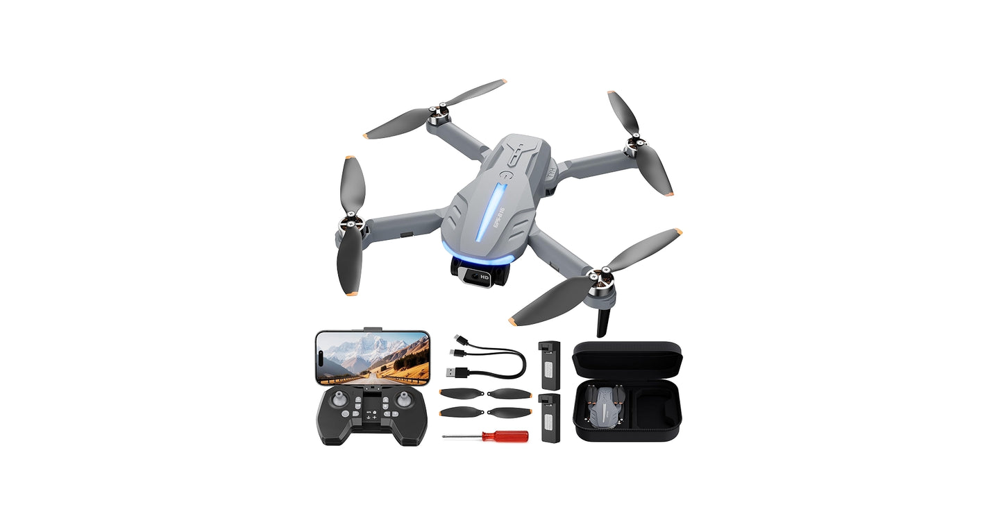 DRON CON CÁMARA 4K PARA ADULTOS - B16 GPS DE MENOS DE 8.82 OZ, MOTOR SIN ESCOBILLAS, CUADRICÓPTERO RC LIGERO