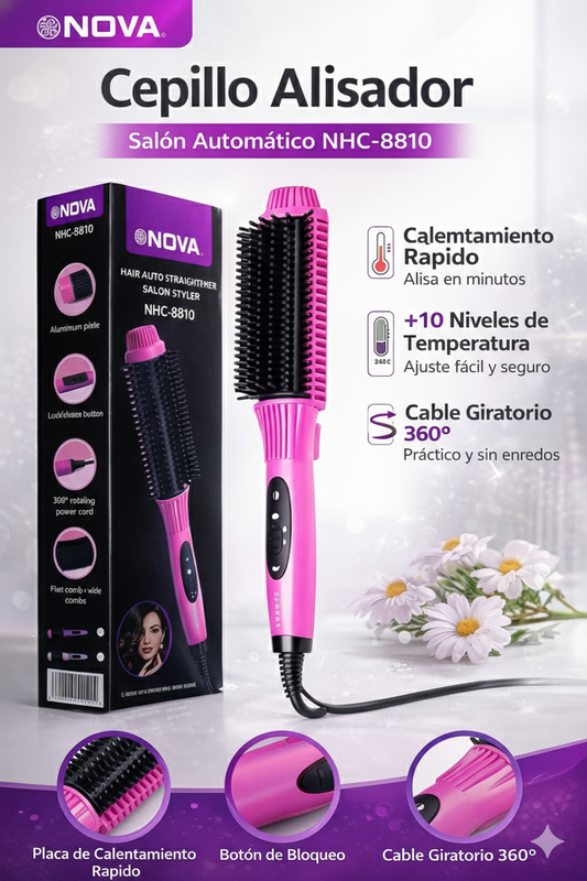 Cepillo Alisador Eléctrico Profesional
