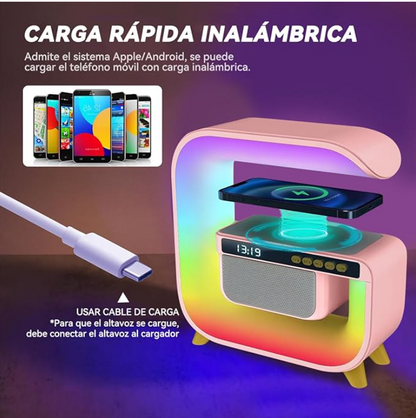 LAMPARA LED CON CARGADOR Y BOCINA