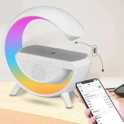 LAMPARA ATMOSFERICA TIPO G LED CON CARGADOR Y BOCINA
