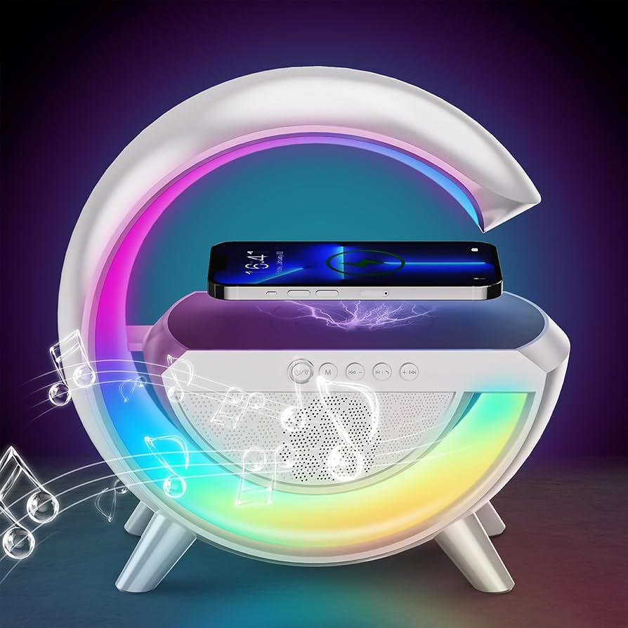 LAMPARA ATMOSFERICA TIPO G LED CON CARGADOR Y BOCINA