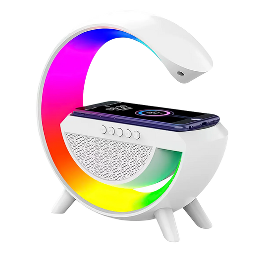 LAMPARA ATMOSFERICA TIPO G LED CON CARGADOR Y BOCINA
