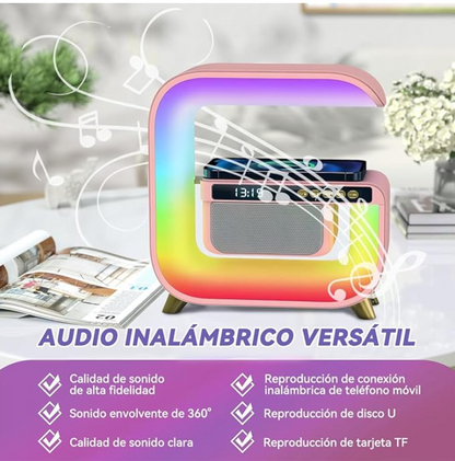 LAMPARA LED CON CARGADOR Y BOCINA