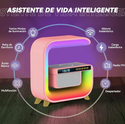 LAMPARA LED CON CARGADOR Y BOCINA