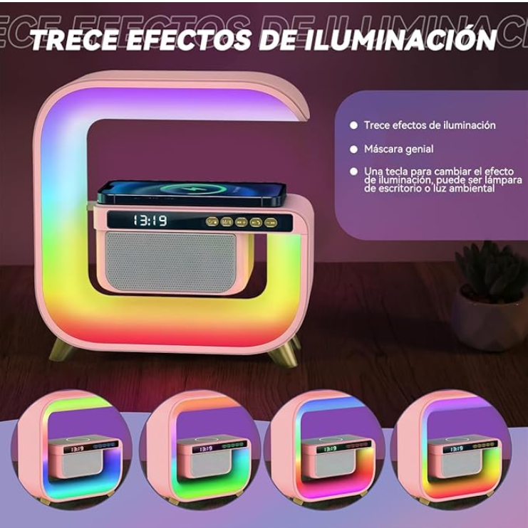 LAMPARA LED CON CARGADOR Y BOCINA