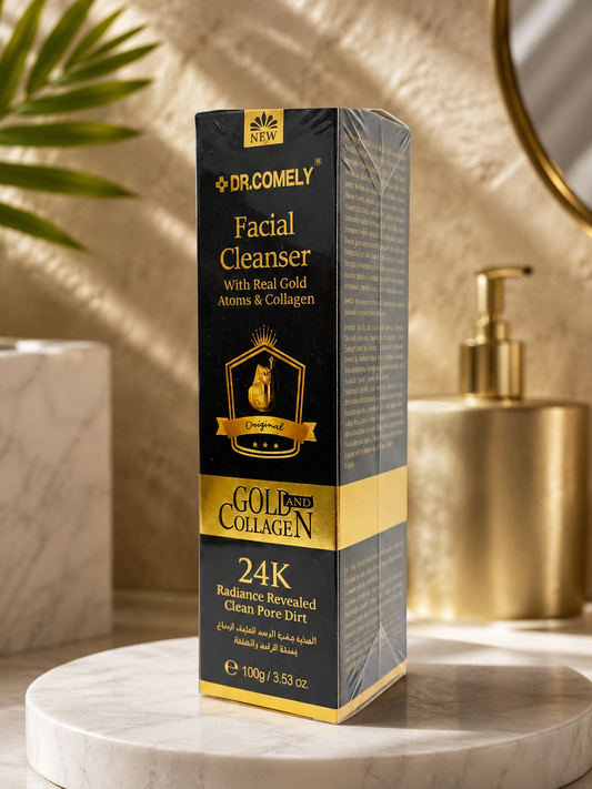 LIMPIADOR FACIAL DR. COMELY CON ÁTOMOS DE ORO REAL Y COLÁGENO