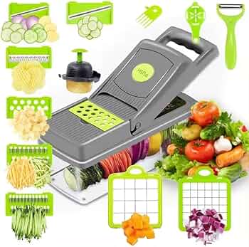 PICADORA DE VERDURAS 15 EN 1 CON 8 CUCHILLAS REEMPLAZABLES