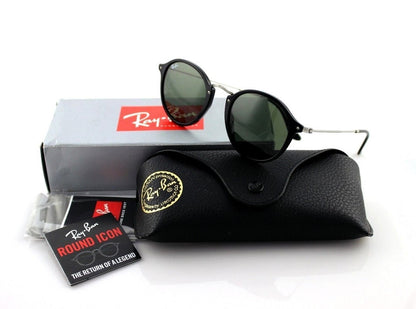 RAYBAN ROUND FLECK NEGRO+ESTUCHE TIPO ORIGINAL