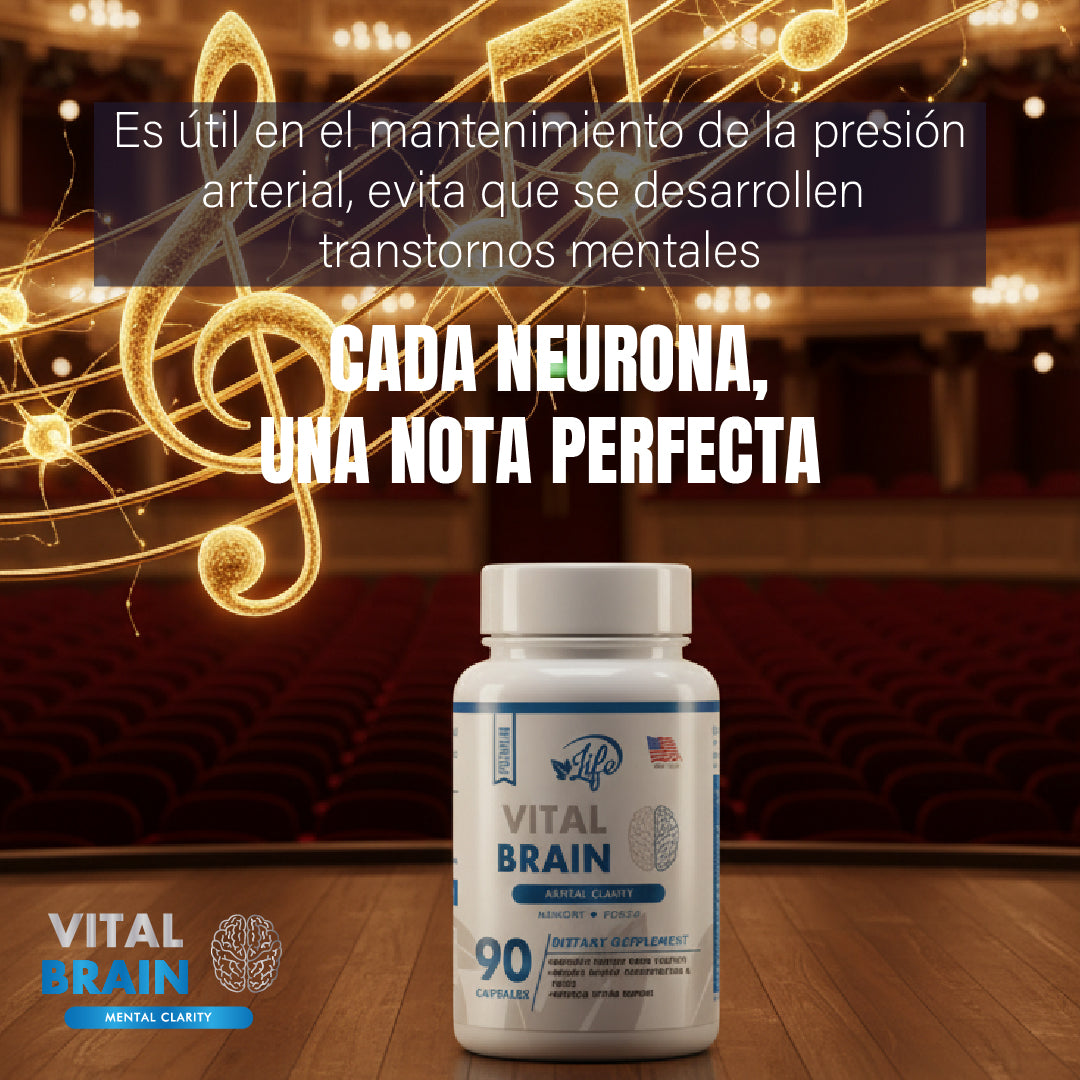 VITAL BRAIN ( VITAMINA PARA EL CEREBRO, ENFOQUE, CONCENTRACIÓN Y MEMORIA)