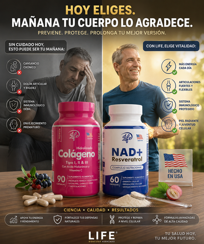 COMBO JUVENTUD ETERNA & FIRMEZA (COLAGENO+NAD RESVERATROL)