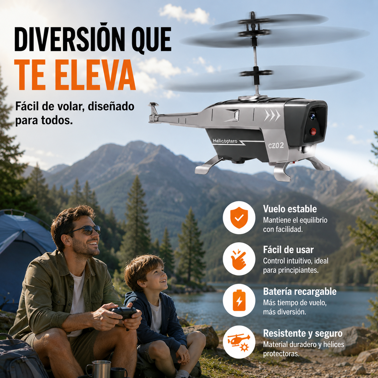 Helicóptero RC 2,4 Ghz 3,5