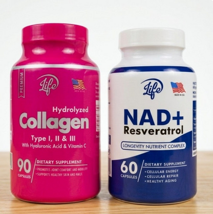COMBO JUVENTUD ETERNA & FIRMEZA (COLAGENO+NAD RESVERATROL)